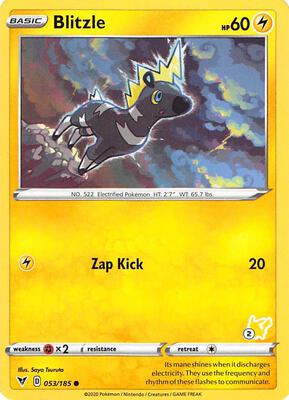 Blitzle - 053/185 (#2 Pikachu Stamped) card from Battle Academy 2022