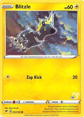 Blitzle - 053/185 (#15 Pikachu Stamped) card from Battle Academy 2022