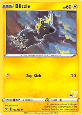 Blitzle - 053/185 (#55 Pikachu Stamped) card from Battle Academy 2022