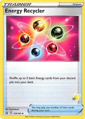Energy Recycler - 124/163 (#32 Pikachu Stamped) card from Battle Academy 2022