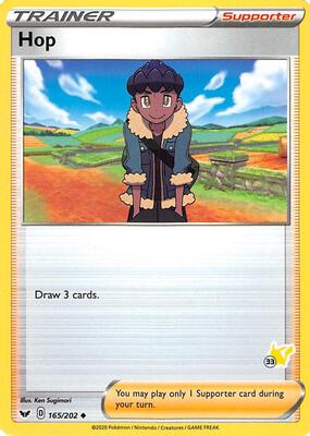 Hop - 165/202 (#33 Pikachu Stamped) card from Battle Academy 2022