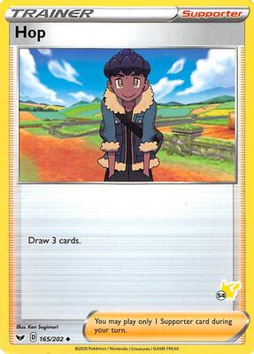 Hop - 165/202 (#54 Pikachu Stamped) card from Battle Academy 2022