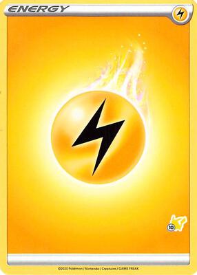 Lightning Energy (#10 Pikachu Stamped) card from Battle Academy 2022