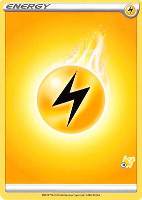 Lightning Energy (#11 Pikachu Stamped) card from Battle Academy 2022