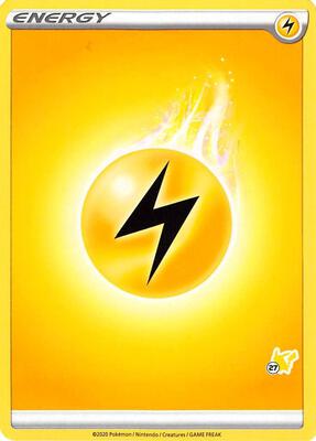 Lightning Energy (#27 Pikachu Stamped) card from Battle Academy 2022