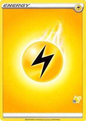 Lightning Energy (#35 Pikachu Stamped) card from Battle Academy 2022