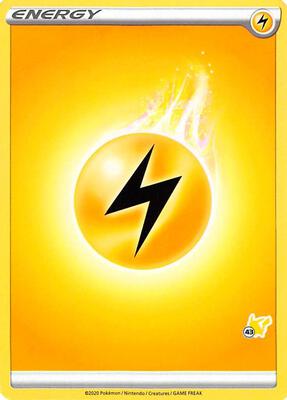 Lightning Energy (#43 Pikachu Stamped) card from Battle Academy 2022