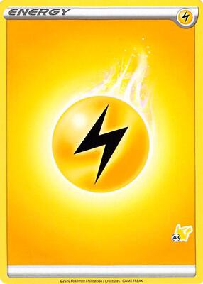Lightning Energy (#48 Pikachu Stamped) card from Battle Academy 2022