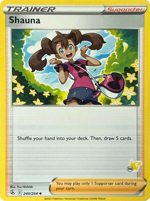 Shauna - 240/264 (#59 Pikachu Stamped) card from Battle Academy 2022