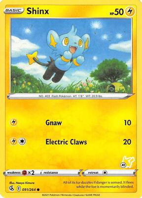 Shinx - 091/264 (#41 Pikachu Stamped) card from Battle Academy 2022