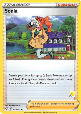 Sonia - 167/192 (#51 Pikachu Stamped) card from Battle Academy 2022