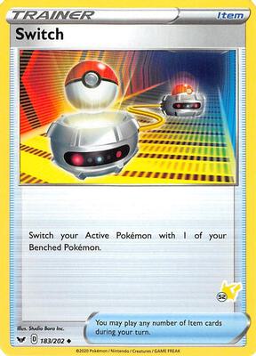 Switch - 183/202 (#52 Pikachu Stamped) card from Battle Academy 2022