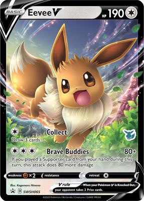 Eevee V - SWSH065 (Eevee Stamped) card from Battle Academy 2022