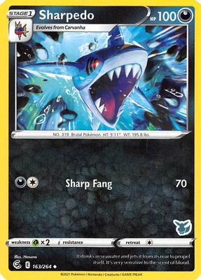 Sharpedo - 163/264 (Eevee Stamped) card from Battle Academy 2022