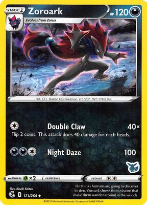 Zoroark - 171/264 (Eevee Stamped) card from Battle Academy 2022