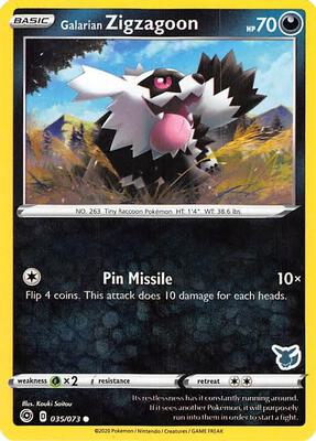 Galarian Zigzagoon - 035/073 (Eevee Stamped) card from Battle Academy 2022