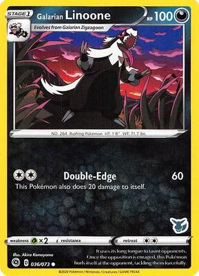 Galarian Linoone - 036/073 (Eevee Stamped) card from Battle Academy 2022