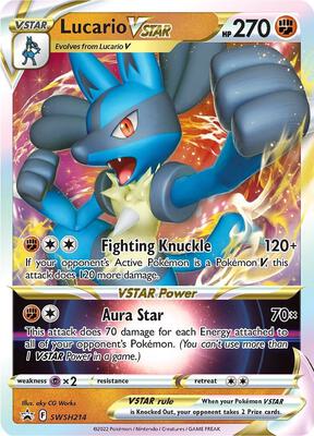 Lucario VSTAR - SWSH214 card from SWSH: Sword & Shield Promo Cards