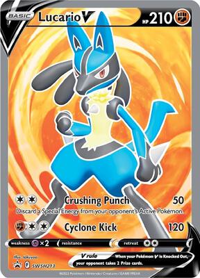 Lucario V - SWSH213 card from SWSH: Sword & Shield Promo Cards