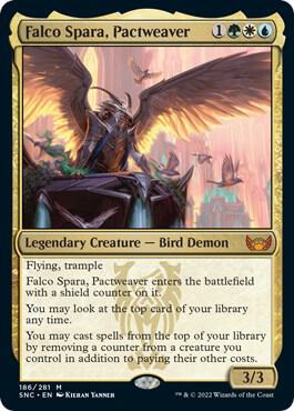 Falco Spara, Pactweaver card from Streets of New Capenna
