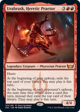Urabrask, Heretic Praetor card from Streets of New Capenna