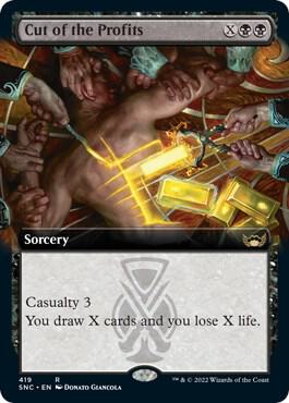 Cut of the Profits (Extended Art) card from Streets of New Capenna