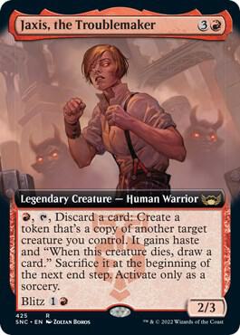 Jaxis, the Troublemaker (Extended Art) card from Streets of New Capenna