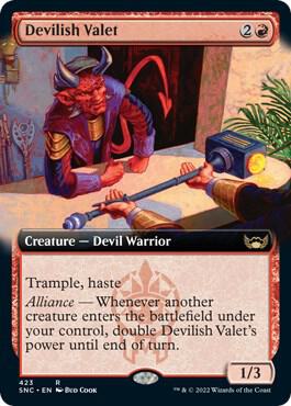 Devilish Valet (Extended Art) card from Streets of New Capenna
