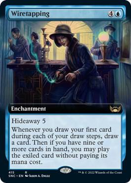 Wiretapping (Extended Art) card from Streets of New Capenna