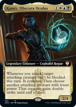 Kamiz, Obscura Oculus (Extended Art) card from Commander: Streets of New Capenna