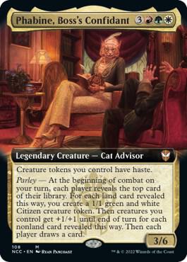 Phabine, Boss's Confidant (Extended Art) card from Commander: Streets of New Capenna