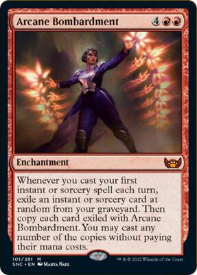 Arcane Bombardment card from Streets of New Capenna