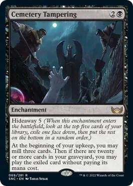 Cemetery Tampering card from Streets of New Capenna