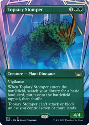 Topiary Stomper (Borderless) card from Streets of New Capenna