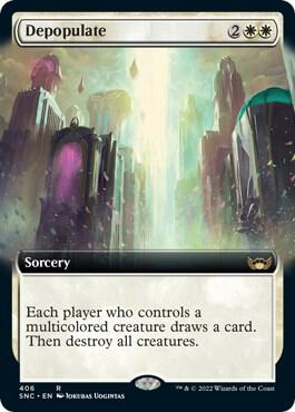 Depopulate (Extended Art) card from Streets of New Capenna