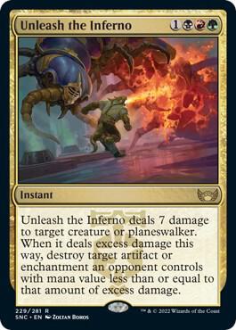 Unleash the Inferno card from Streets of New Capenna