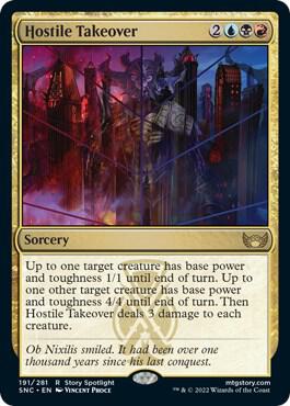 Hostile Takeover card from Streets of New Capenna