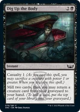 Dig Up the Body card from Streets of New Capenna