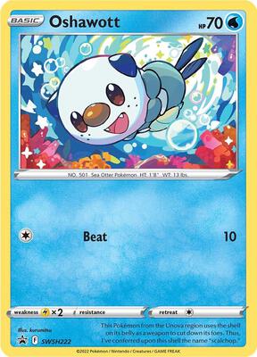 Oshawott - SWSH222 card from SWSH: Sword & Shield Promo Cards