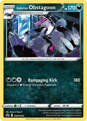 Galarian Obstagoon - SWSH193 card from SWSH: Sword & Shield Promo Cards