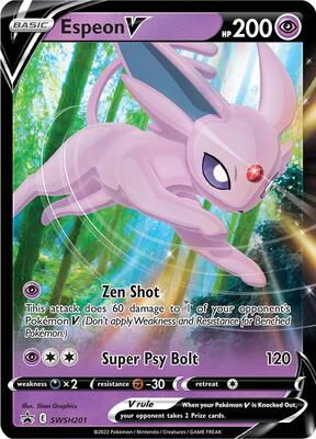Espeon V - SWSH201 card from SWSH: Sword & Shield Promo Cards