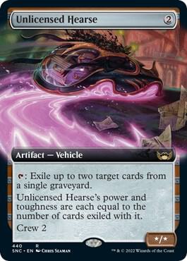 Unlicensed Hearse (Extended Art) card from Streets of New Capenna