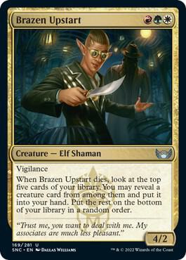 Brazen Upstart card from Streets of New Capenna