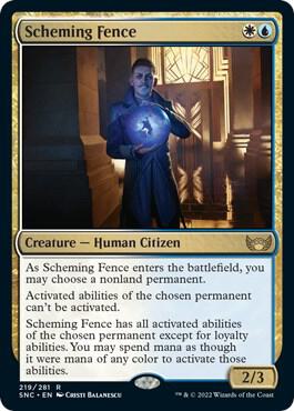 Scheming Fence card from Streets of New Capenna