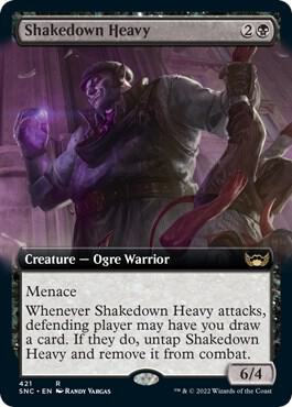 Shakedown Heavy (Extended Art) card from Streets of New Capenna