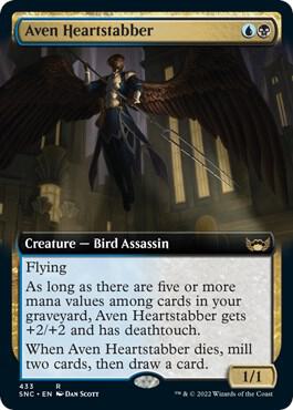 Aven Heartstabber (Extended Art) card from Streets of New Capenna