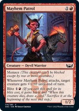 Mayhem Patrol card from Streets of New Capenna