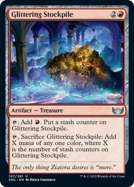 Glittering Stockpile card from Streets of New Capenna
