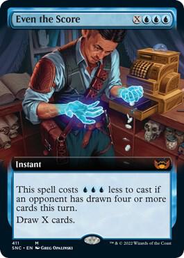 Even the Score (Extended Art) card from Streets of New Capenna