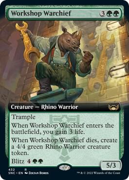 Workshop Warchief (Extended Art) card from Streets of New Capenna